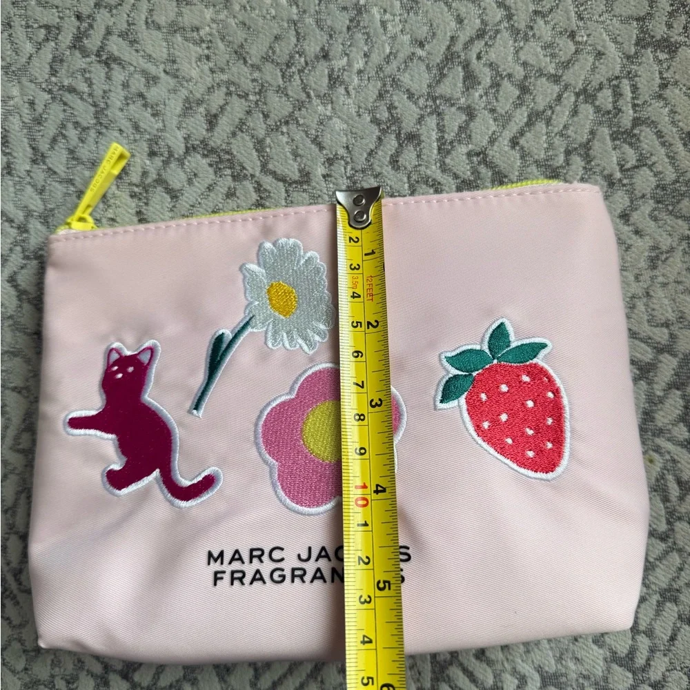 Marc Jacobs Pink Embroidered Cosmetic Bag